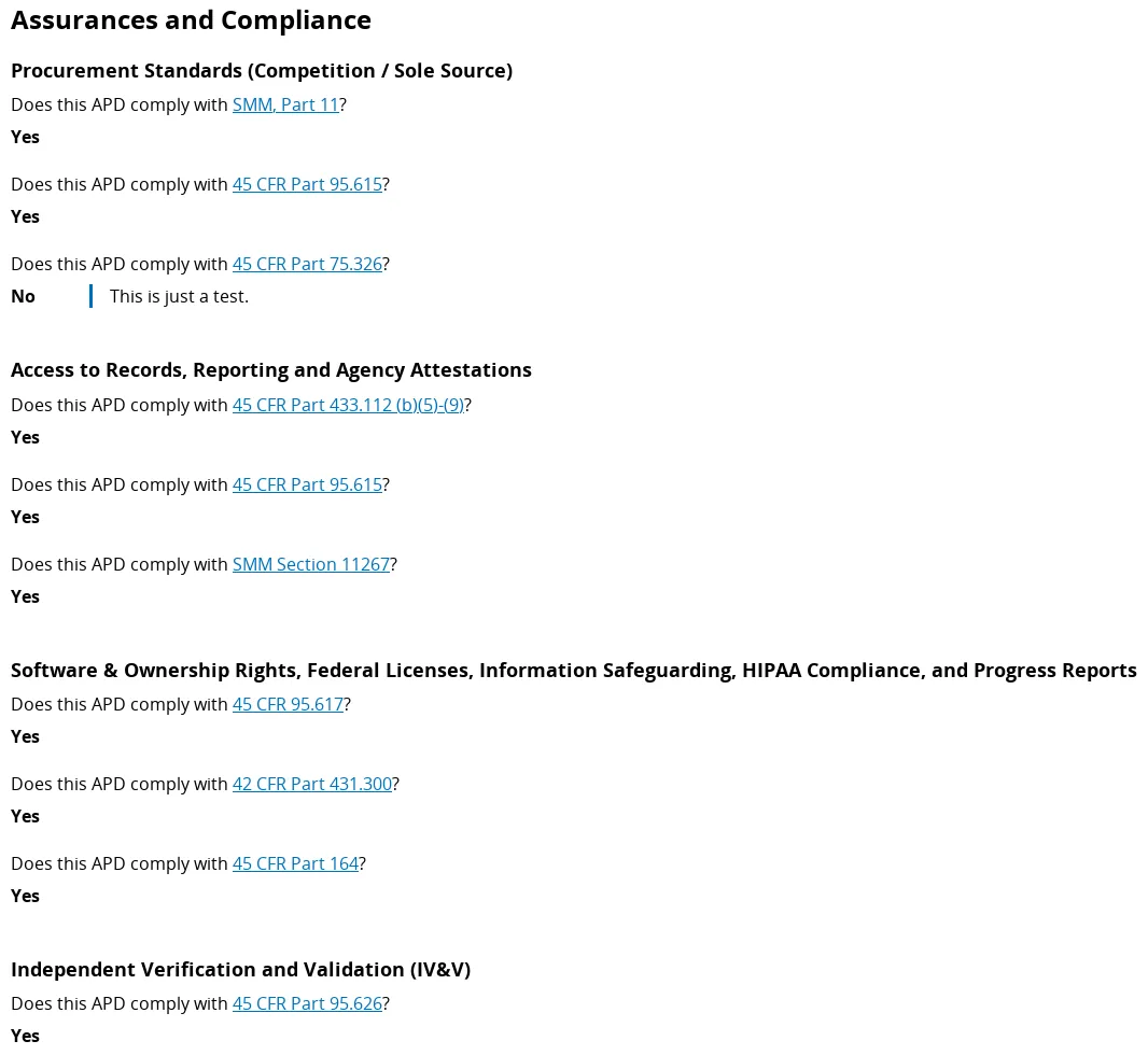 Assurances and Compliance Read Only (Redux)